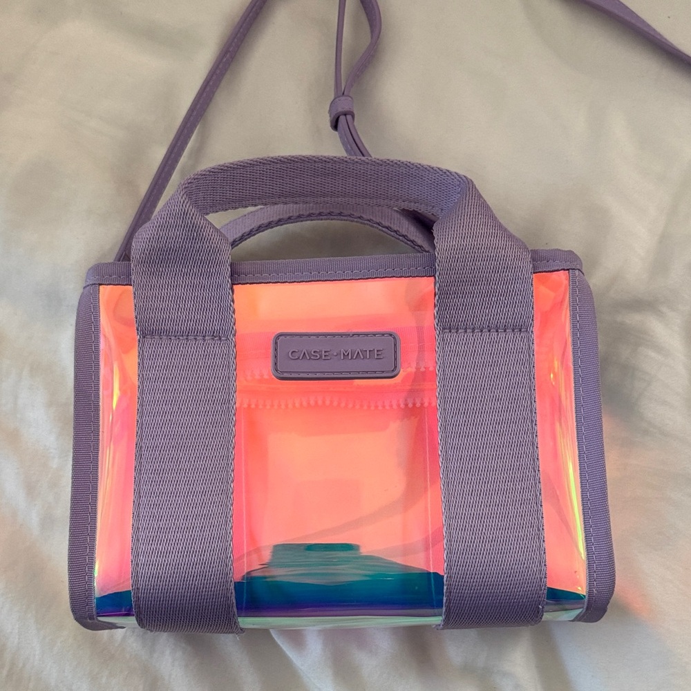 Case-Mate Stadium Clear Crossbody Bag - Pink and Purple